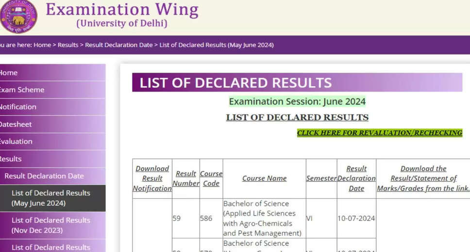 DU June 2024 Results Announced: Access UG, PG, and Diploma Marksheets Online