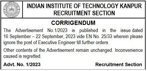 IIT Kanpur Recruitment 2023: Apply for 85 Group A, B, C Various Posts