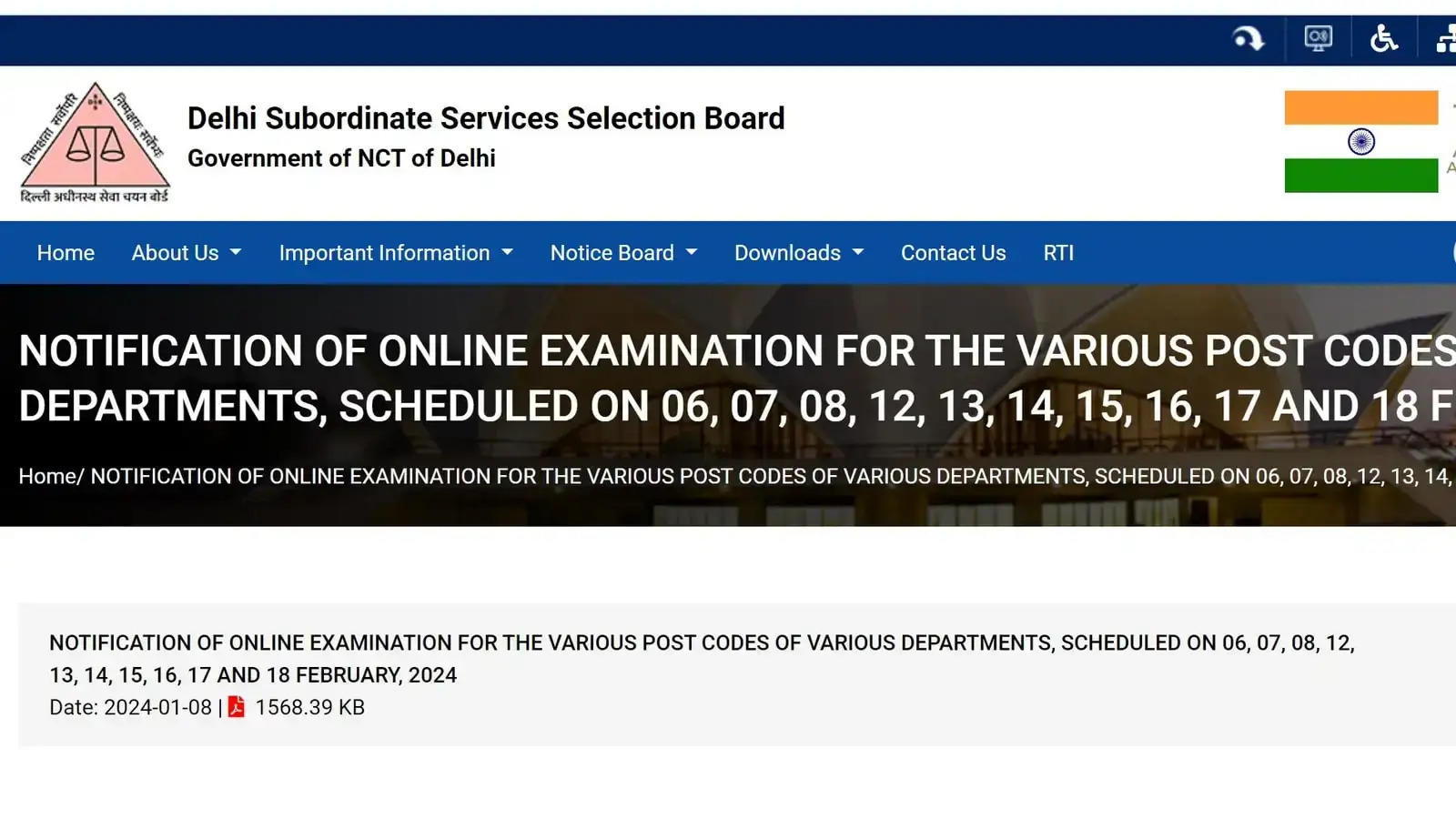 DSSSB Recruitment 2024: Schedule Out for Various Exams in February