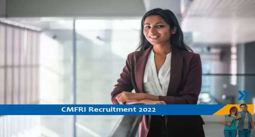 Karnataka Government Jobs 2022, Postgraduate pass Government Jobs 2022, Young Professional government jobs 2022, Research government jobs 2022, CMFRI government jobs 2022