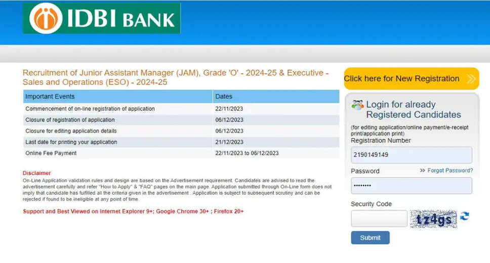 IDBI Recruitment 2023: Apply for 2100 Junior Assistant Manager (JAM) and Executive Posts