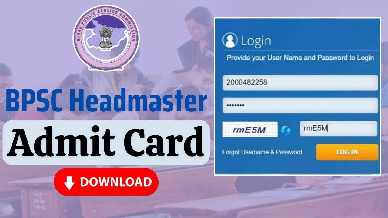 BPSC HeadMaster Admit Card 2024 Download Link Bpsc Bih Nic In