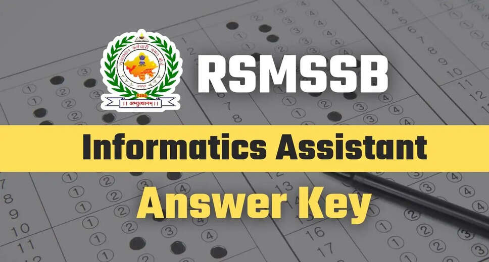 RSMSSB Informatics Assistant Answer Key 2024 Expected Release Date & How to Download PDF