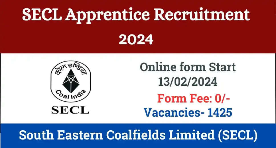 SECL Graduate & Technician Apprentice Recruitment 2024 - Apply Online