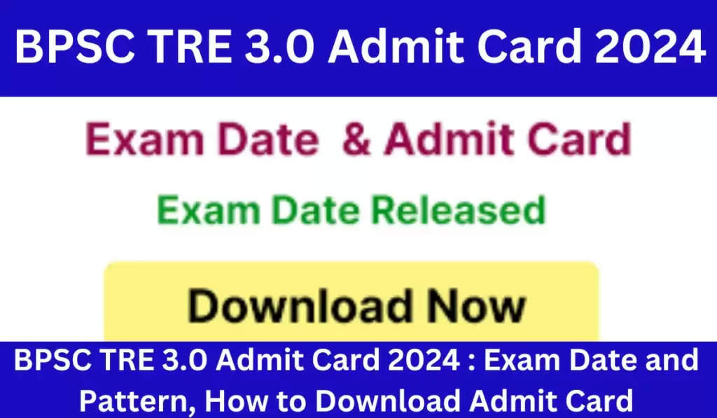 BPSC TRE 3.0 Admit Card 2024 Releasing Soon: Downloading Process & Important Dates
