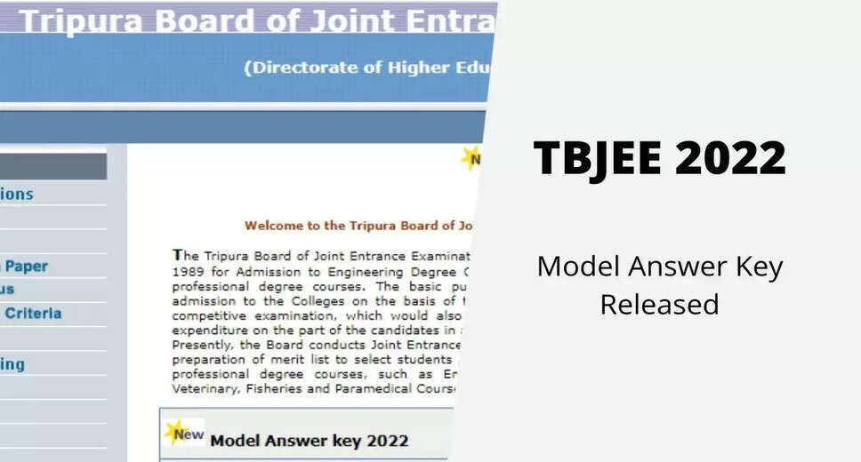 Tripura JEE 2024 Answer Key Published: Here's How to Check and Challenge Answers @tbjee.nic.in