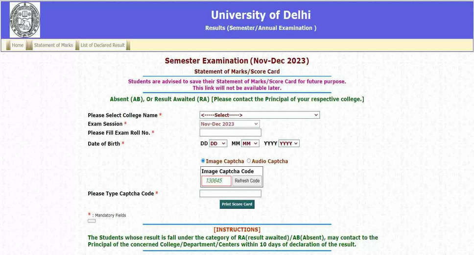 Delhi University Delivers! 2024 Results Here - Download Your UG & PG Marksheets Now! 