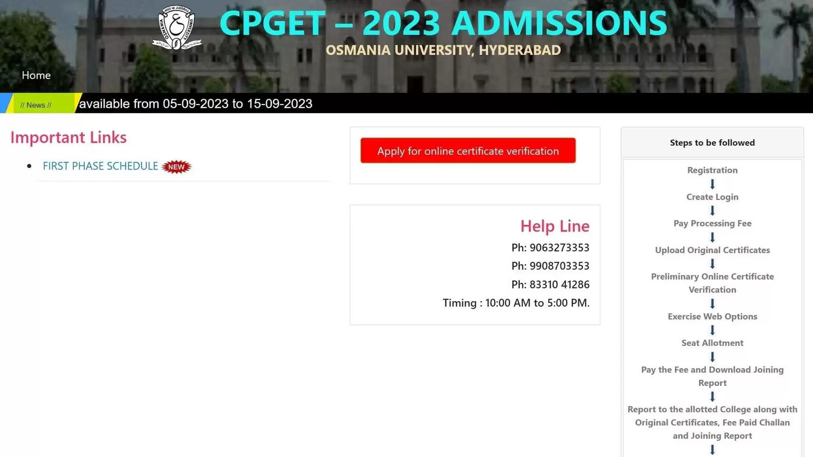 CPGET Counselling 2023 Phase 2 Web Options Entry Begins Tomorrow: Don't Miss Out on This Opportunity
