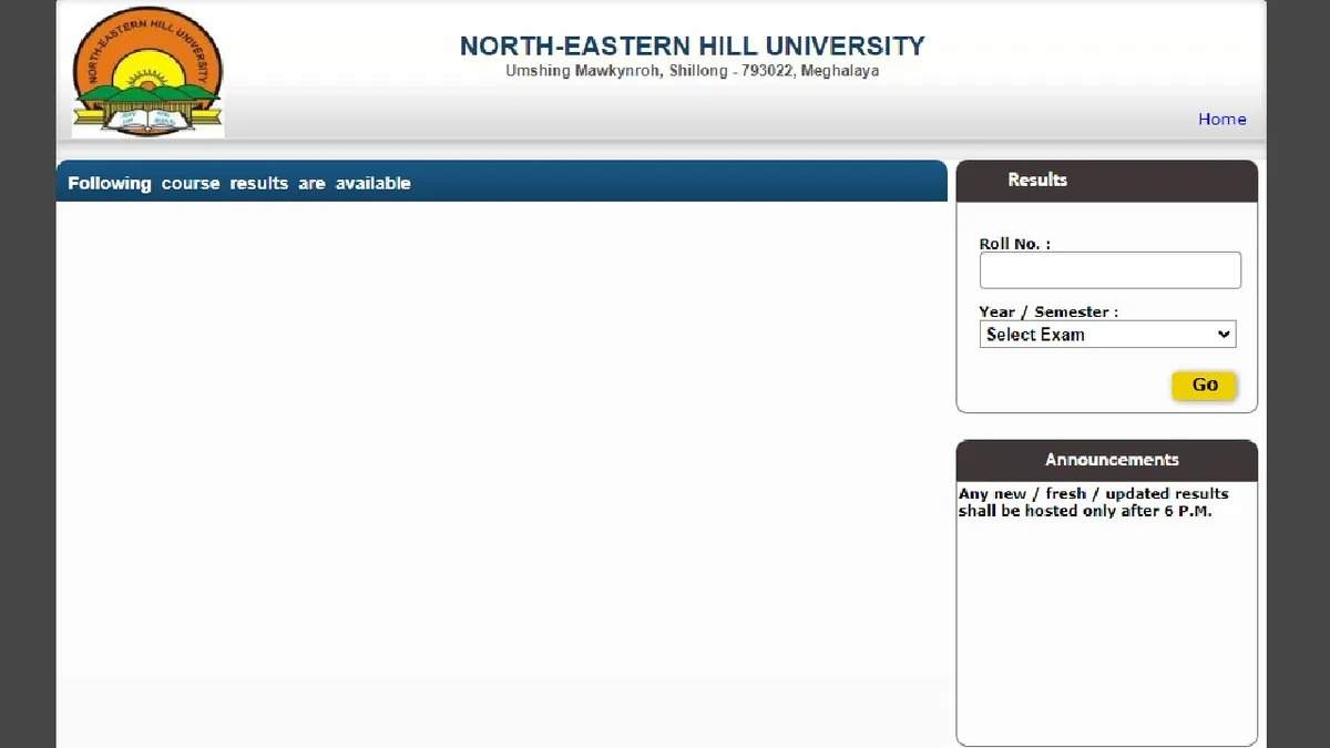 NEHU UG Result 2024 Released – Download Your Marksheet from exams.nehu.ac.in