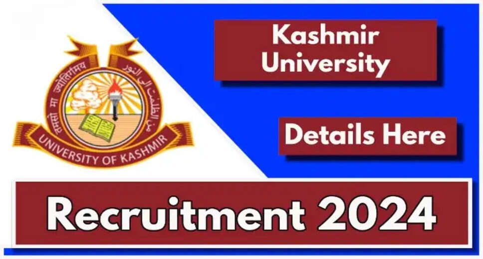 Kashmir University Announces Faculty Recruitment 2024 for Associate Professors (Various Subjects)