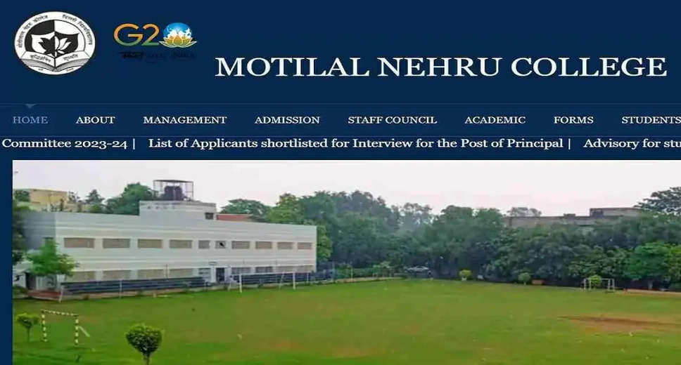Motilal Nehru College Releases Interview Dates for 2023 Assistant Professor Posts