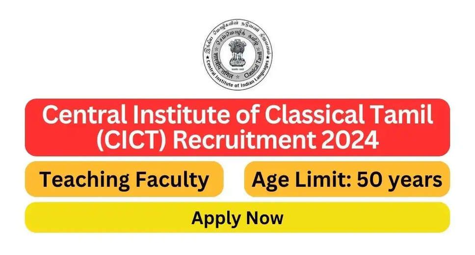 CICT Faculty Recruitment 2024: Apply for Professor Posts in Various Departments