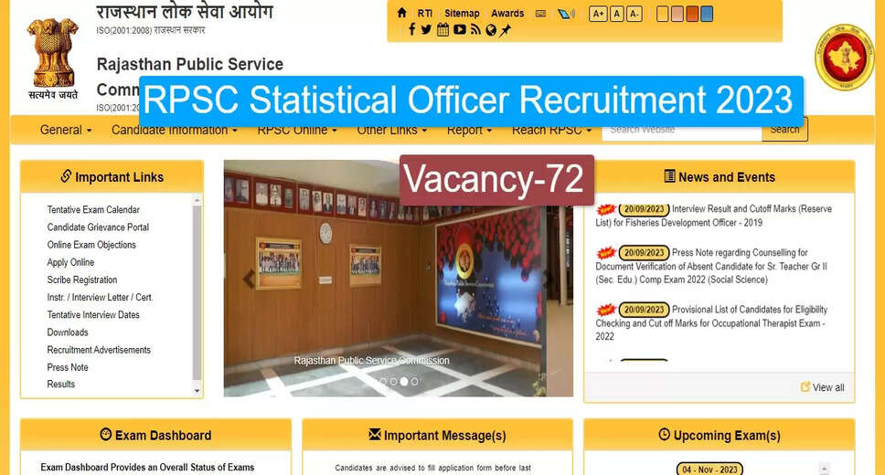 RPSC Statistical Officer 2023 Provisional Result and Cutoff Marks Declared: Check Now