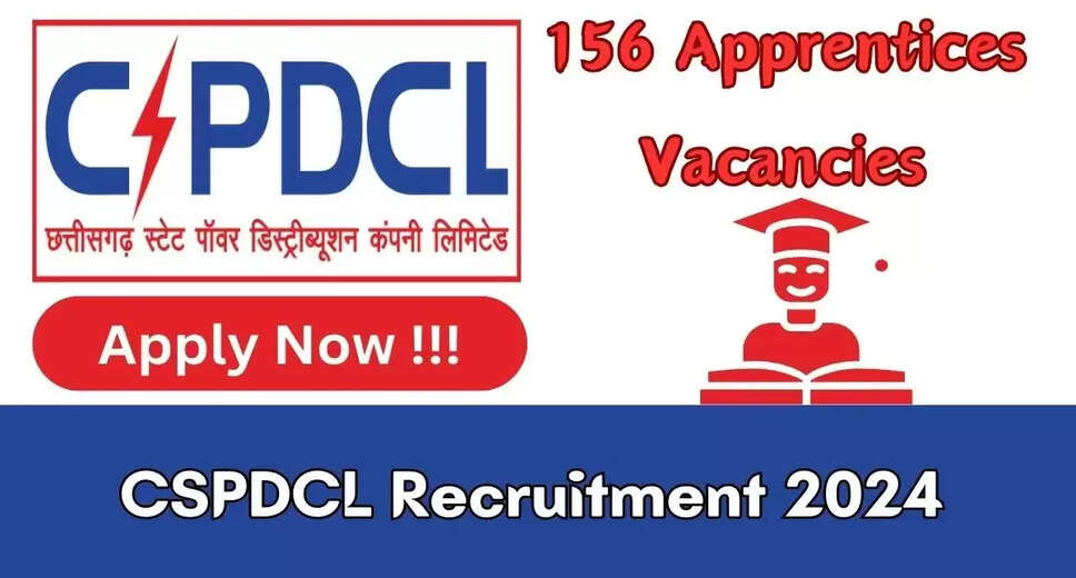 CSPDCL Recruitment 2024: Apply Online for 156 Graduate & Diploma Apprentice Posts