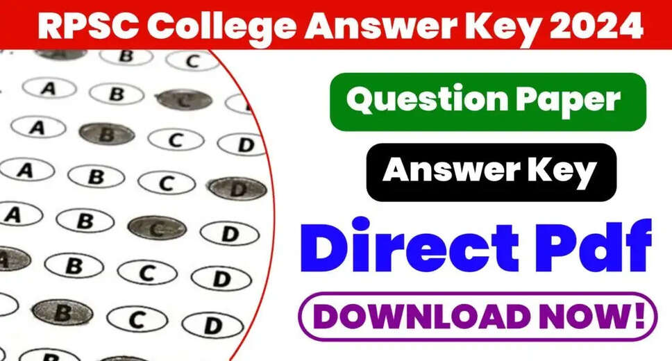 RPSC Answer Key for Assistant Professor, PTI & Librarian Recruitment 2023-24