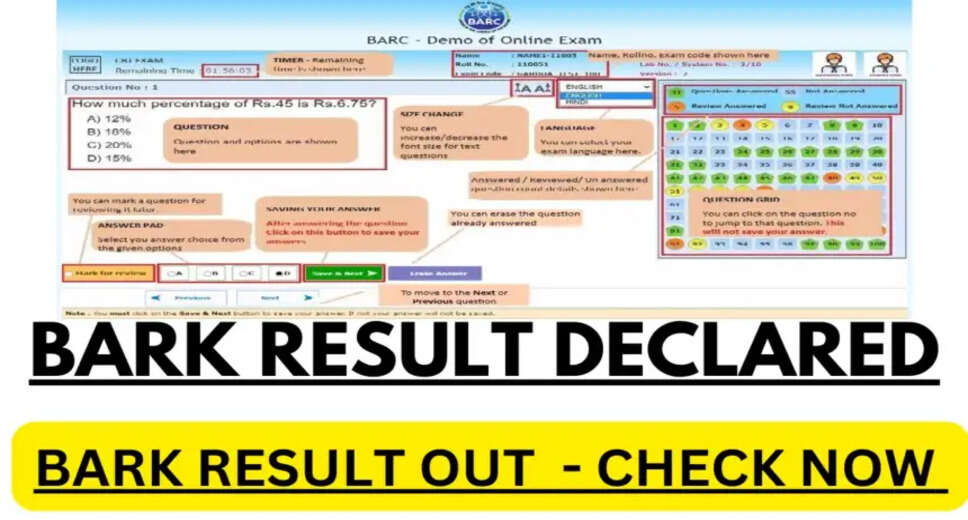 BARC Technical Officer, Stipendiary Trainee & Other Result 2023 – CBT Result Released