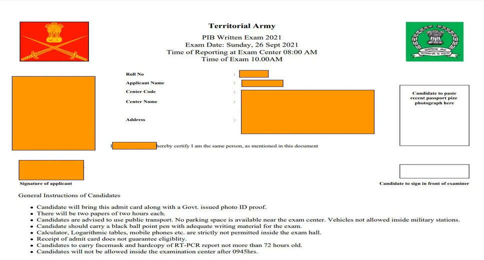 Territorial Army Exam 2023 Admit Card Released: Download Here at jointerritorialarmy.gov.in
