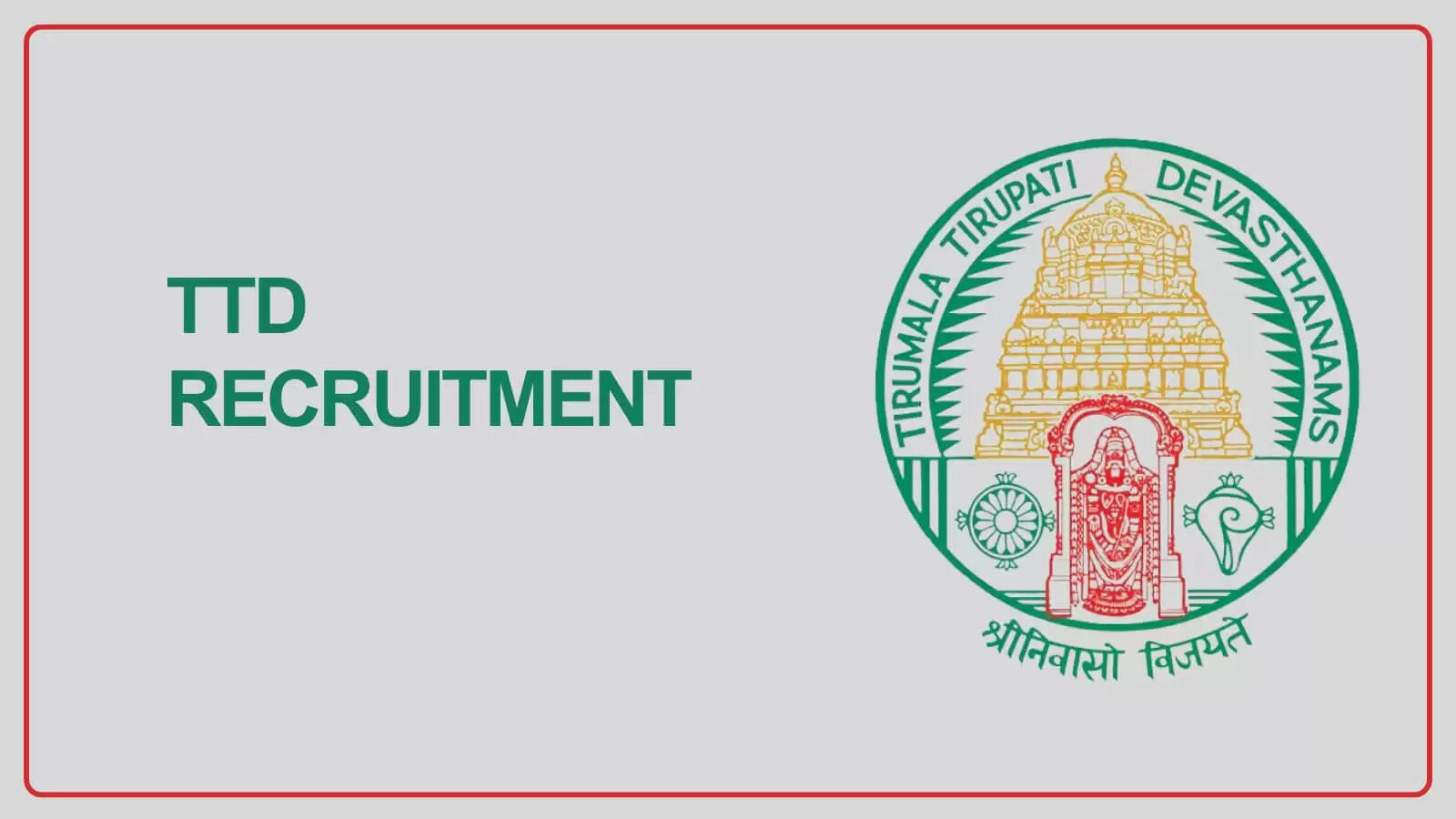 TTD Recruitment 2024 for Lecturer & Junior Lecturer - Apply Online