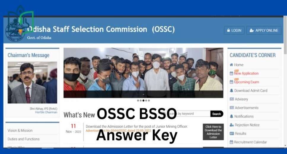 The Odisha Staff Selection Commission (OSSC) has published the final answer key for the OSSC JE Main Examination 2023 on September 27. This announcement is significant for candidates who participated in the OSSC CTS Main Examination for Junior Engineer (Civil) in 2022. The final answer key can be accessed through candidates' accounts on the official OSSC website at ossc.gov.in.