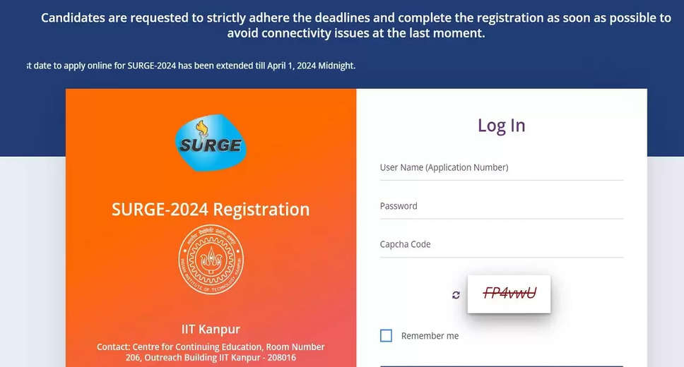 IIT Kanpur Summer Internship 2024 Application Deadline Extended: Apply for SURGE at surge.iitk.ac.in