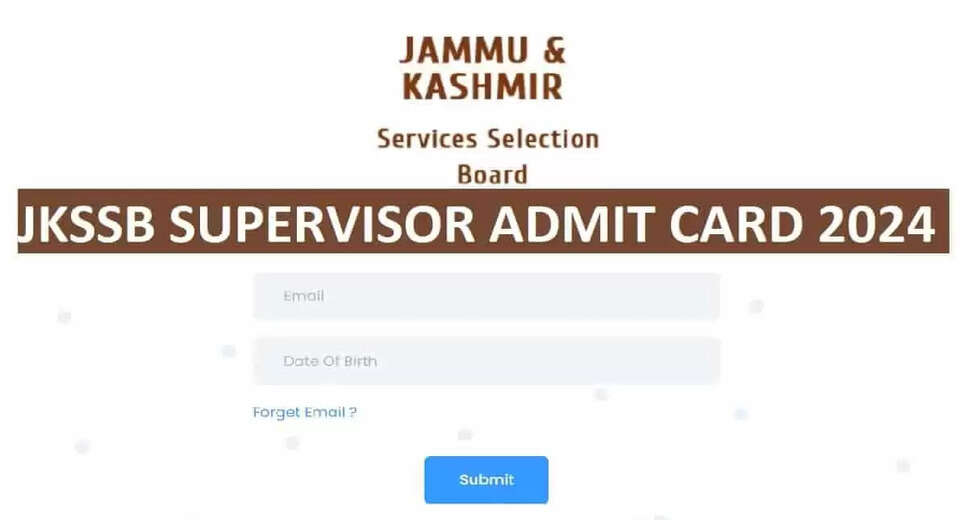 JKSSB Supervisor Admit Card 2024 Now Available: Get Your Download Link Here
