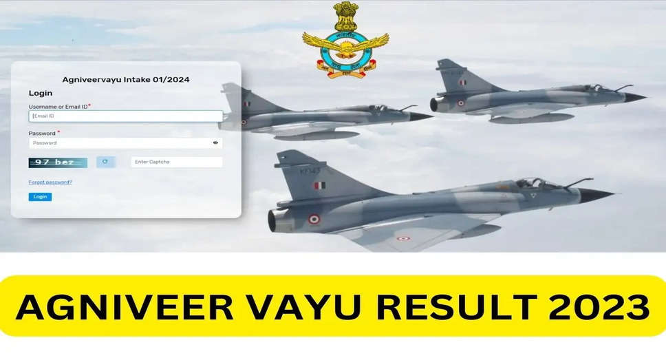 Indian Air Force Agniveer Vayu Result 2023 Declared: Direct Link to Check