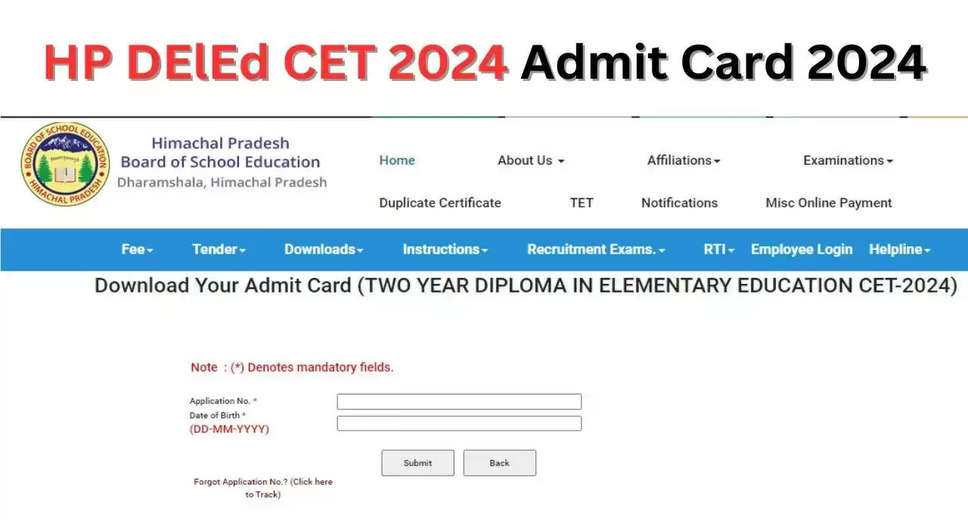 HP DElEd CET 2024 Admit Card Out Now: Here's How to Download from hpbose.org