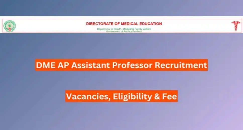 DME, AP Extends Last Date for Professor & Associate Professor Recruitment 2024: Apply Now for 520 Vacancies