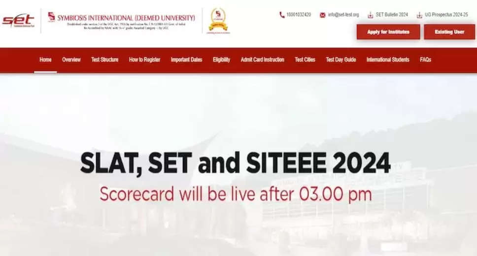 Symbiosis SET 2024 Result to be Released Today at 3 PM; Here's How to Download