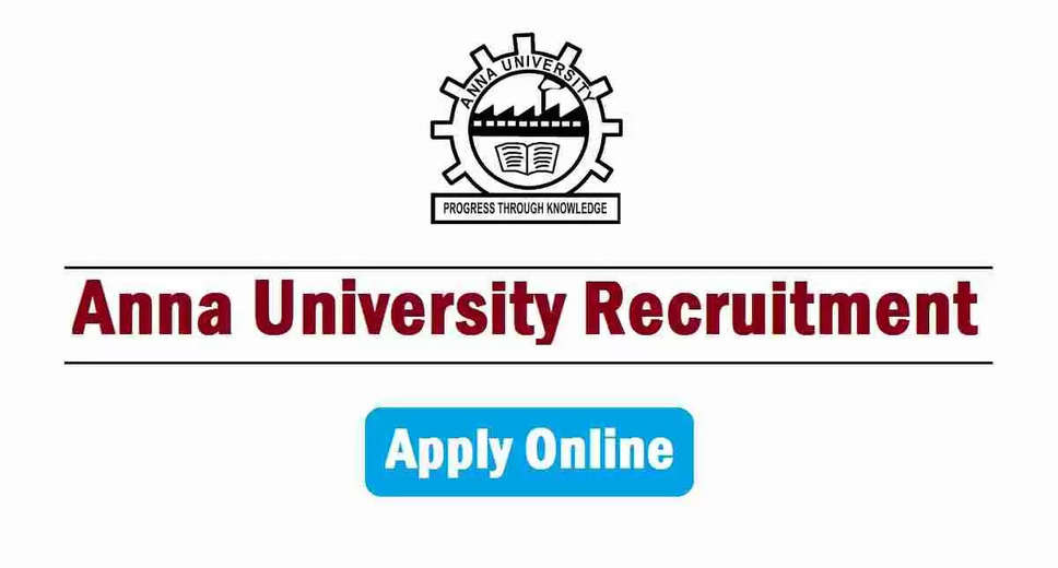 ANNA UNIVERSITY Recruitment 2023: A great opportunity has emerged to get a job (Sarkari Naukri) in Anna University. ANNA UNIVERSITY has sought applications to fill the posts of Professional Assistant (ANNA UNIVERSITY Recruitment 2023). Interested and eligible candidates who want to apply for these vacant posts (ANNA UNIVERSITY Recruitment 2023), they can apply by visiting the official website of ANNA UNIVERSITY annauniv.edu. The last date to apply for these posts (ANNA UNIVERSITY Recruitment 2023) is 30 January 2023.  Apart from this, candidates can also apply for these posts (ANNA UNIVERSITY Recruitment 2023) directly by clicking on this official link annauniv.edu. If you want more detailed information related to this recruitment, then you can see and download the official notification (ANNA UNIVERSITY Recruitment 2023) through this link ANNA UNIVERSITY Recruitment 2023 Notification PDF. A total of 1 posts will be filled under this recruitment (ANNA UNIVERSITY Recruitment 2023) process.  Important Dates for ANNA UNIVERSITY Recruitment 2023  Starting date of online application -  Last date for online application – 30 January 2023  Location- Chennai  Details of posts for ANNA UNIVERSITY Recruitment 2023  Total No. of Posts- Professional Assistant -1 Post  Eligibility Criteria for ANNA UNIVERSITY Recruitment 2023  Professional Assistant: B.Tech from recognized institute and experience  Age Limit for ANNA UNIVERSITY Recruitment 2023  Professional Assistant - The age of the candidates will be valid as per the rules of the department.  Salary for ANNA UNIVERSITY Recruitment 2023  Professional Assistant - As per the rules of the department  Selection Process for ANNA UNIVERSITY Recruitment 2023  Will be done on the basis of interview.  How to apply for ANNA UNIVERSITY Recruitment 2023  Interested and eligible candidates can apply through the official website of ANNA UNIVERSITY (annauniv.edu) till 30 January 2023. For detailed information in this regard, refer to the official notification given above.  If you want to get a government job, then apply for this recruitment before the last date and fulfill your dream of getting a government job. You can visit naukrinama.com for more such latest government jobs information.