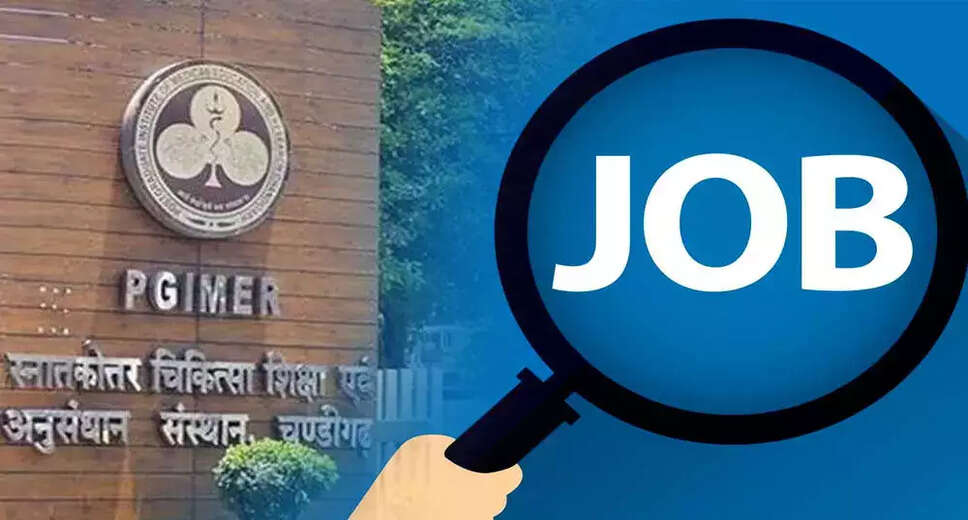  PGIMER Recruitment 2023: A great opportunity has emerged to get a job (Sarkari Naukri) in Postgraduate Institute of Medical Education and Research Chandigarh (PGIMER). PGIMER has sought applications to fill the posts of Senior Research Fellow (PGIMER Recruitment 2023). Interested and eligible candidates who want to apply for these vacant posts (PGIMER Recruitment 2023), can apply by visiting the official website of PGIMER at pgimer.edu.in. The last date to apply for these posts (PGIMER Recruitment 2023) is 10 March 2023.  Apart from this, candidates can also apply for these posts (PGIMER Recruitment 2023) by directly clicking on this official link pgimer.edu.in. If you want more detailed information related to this recruitment, then you can see and download the official notification (PGIMER Recruitment 2023) through this link PGIMER Recruitment 2023 Notification PDF. A total of 1 post will be filled under this recruitment (PGIMER Recruitment 2023) process.  Important Dates for PGIMER Recruitment 2023  Online Application Starting Date –  Last date for online application - 10 March 2023  PGIMER Recruitment 2023 Posts Recruitment Location  Chandigarh  Details of posts for PGIMER Recruitment 2023  Total No. of Posts- Senior Research Fellow – 1 Post  Eligibility Criteria for PGIMER Recruitment 2023  Senior Research Fellow - M.Sc degree from recognized institute with experience  Age Limit for PGIMER Recruitment 2023  The age of the candidates will be valid as per the rules of the department.  Salary for PGIMER Recruitment 2023  Senior Research Fellow – 35000/-  Selection Process for PGIMER Recruitment 2023  Will be done on the basis of written test.  How to apply for PGIMER Recruitment 2023  Interested and eligible candidates can apply through the official website of PGIMER (pgimer.edu.in) by 10 March 2023. For detailed information in this regard, refer to the official notification given above.  If you want to get a government job, then apply for this recruitment before the last date and fulfill your dream of getting a government job. You can visit naukrinama.com for more such latest government jobs information.