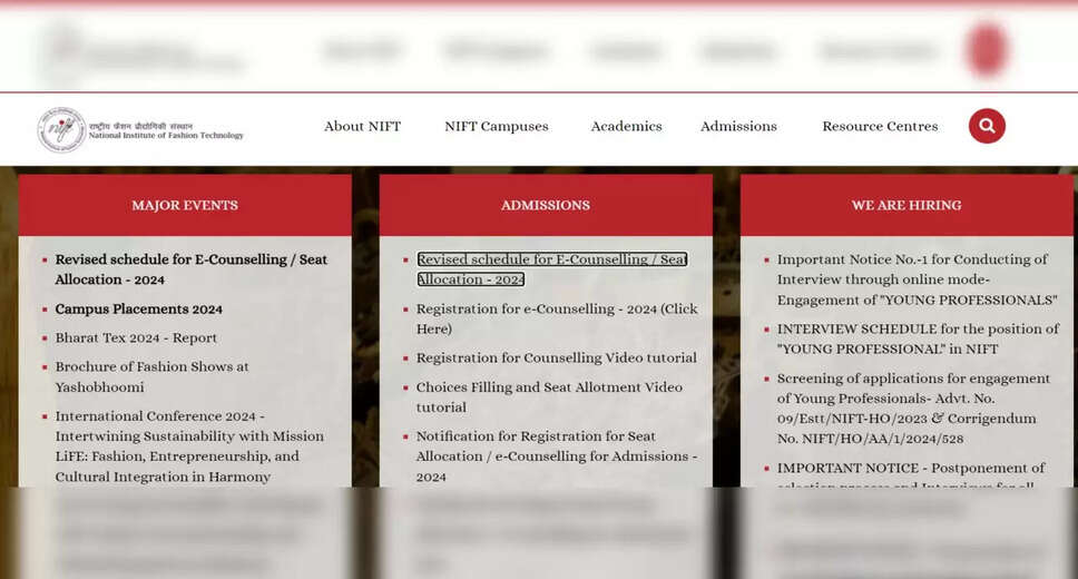 Last Day to Apply: Registration for NIFT Round 1 Counselling 2024 Closes Today