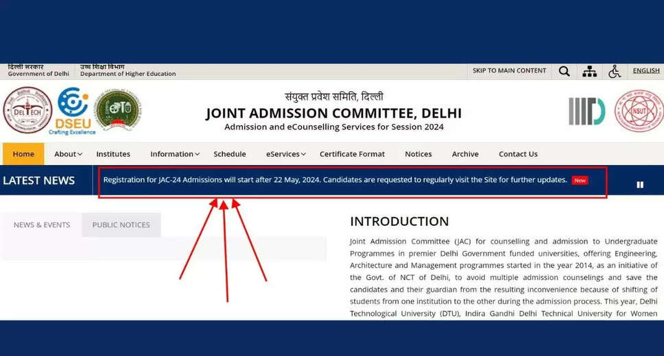 JAC Delhi Counselling Registration 2024 Postponed; New Dates to Commence After May 22
