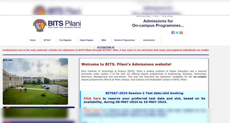 BITSAT 2024 Absentee Slot Registration Now Open: Apply on bitsadmission.com