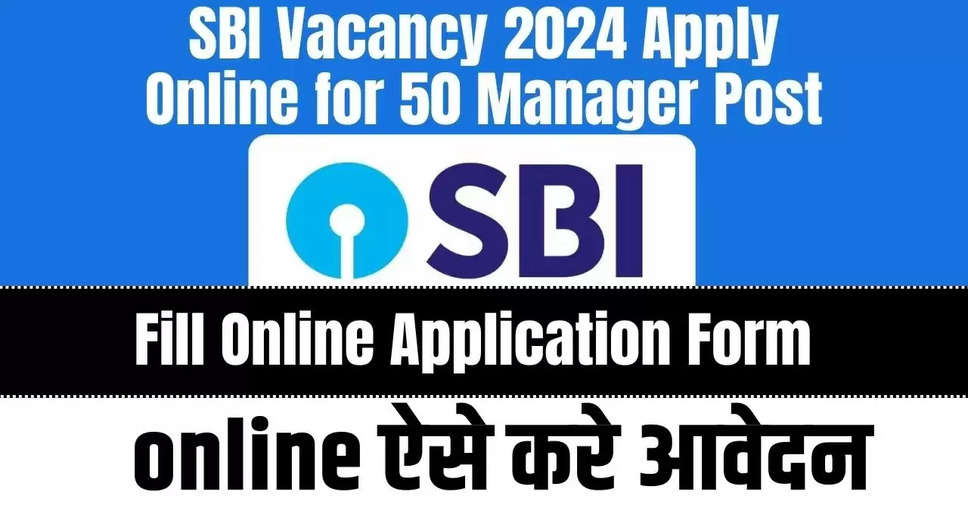 SBI Manager Recruitment 2024: Apply Online Here