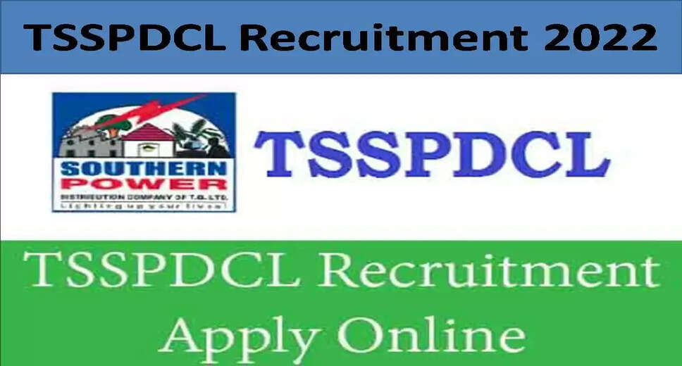TSSPDCL Recruitment 2023: A great opportunity has emerged to get a job (Sarkari Naukri) in Southern Power Distribution Company Telangana Limited (TSSPDCL). TSSPDCL has sought applications to fill the posts of Assistant Engineer, Junior Lineman (TSSPDCL Recruitment 2023). Interested and eligible candidates who want to apply for these vacant posts (TSSPDCL Recruitment 2023), can apply by visiting TSSPDCL official website tssouthernpower.com. The last date to apply for these posts (TSSPDCL Recruitment 2023) is 15 March 2023. Apart from this, candidates can also apply for these posts (TSSPDCL Recruitment 2023) directly by clicking on this official link tssouthernpower.com. If you need more detailed information related to this recruitment, then you can view and download the official notification (TSSPDCL Recruitment 2023) through this link TSSPDCL Recruitment 2023 Notification PDF. A total of 1601 posts will be filled under this recruitment (TSSPDCL Recruitment 2023) process. Important Dates for TSSPDCL Recruitment 2023 Starting date of online application – 15 February 2023 Last date for online application – 15 March 2023 Details of posts for TSSPDCL Recruitment 2023 Total No. of Posts- 1601 Eligibility Criteria for TSSPDCL Recruitment 2023 Assistant Engineer, Junior Lineman – B.Tech degree in Electrical from any recognized institute and 10th pass and experience Age Limit for TSSPDCL Recruitment 2023 Assistant Engineer, Junior Lineman – As per the rules of the department Salary for TSSPDCL Recruitment 2023 Assistant Engineer, Junior Lineman – As per rules Selection Process for TSSPDCL Recruitment 2023 Selection Process Candidates will be selected on the basis of written test. How to apply for TSSPDCL Recruitment 2023 Interested and eligible candidates can apply through TSSPDCL official website (tssouthernpower.com) by 15 March 2023. For detailed information in this regard, refer to the official notification given above. If you want to get a government job, then apply for this recruitment before the last date and fulfill your dream of getting a government job. You can visit naukrinama.com for more such latest government jobs information.