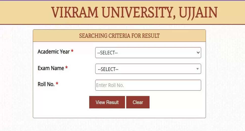 Vikram University Declares 2024 Results: Check Scores at vikramuniv.ac.in