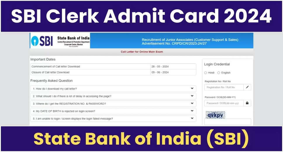 SBI Clerk Main Exam Admit Card 2024 Out: Steps to Download Online Call Letter