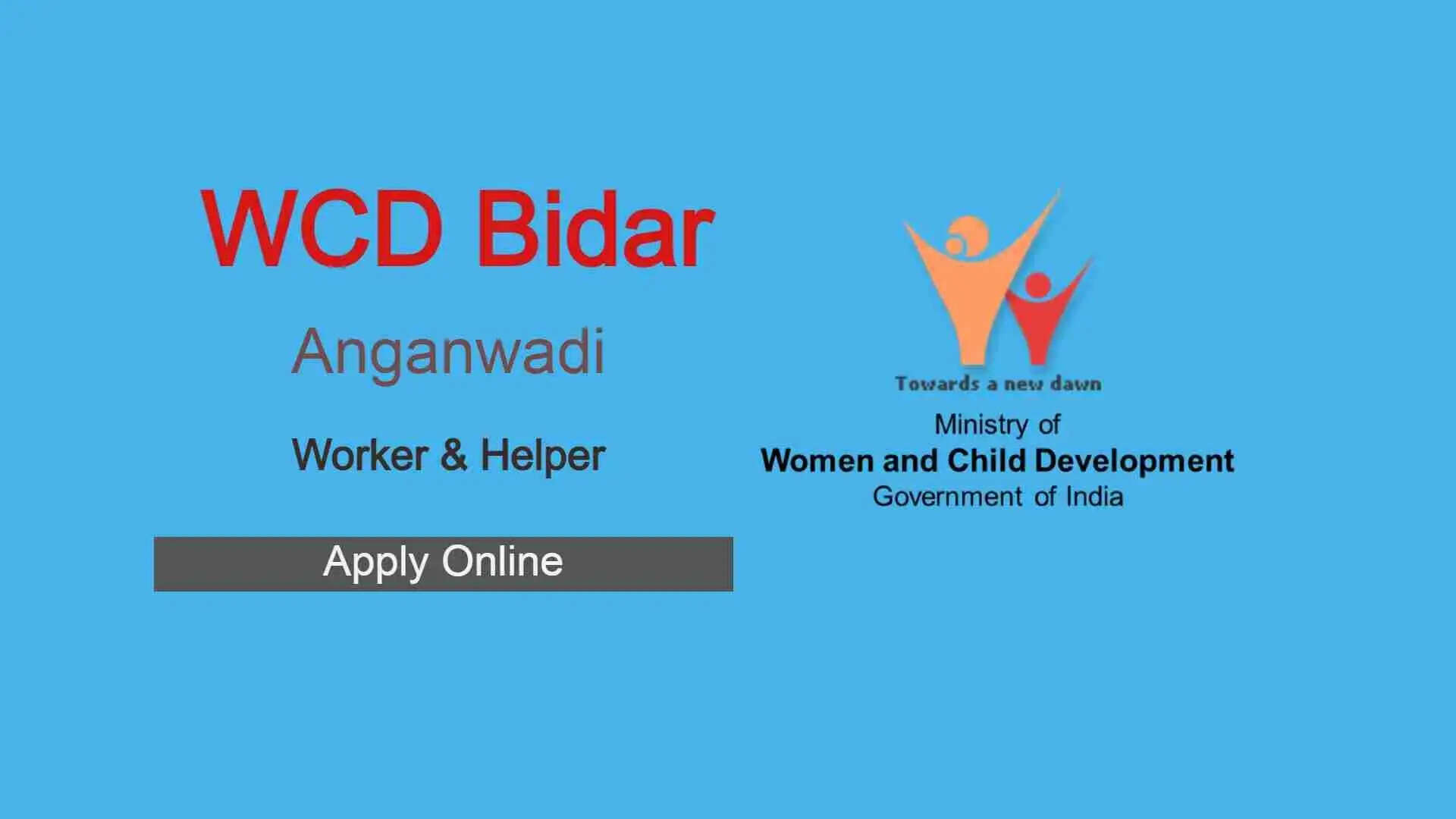 Karnataka Anganwadi Jobs! WCD Bidar Announces Worker & Helper Recruitment 2024 - Apply for 96 Posts