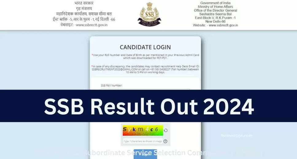 SSB Sub Inspector Written Exam Result 2023 Declared: Check Now