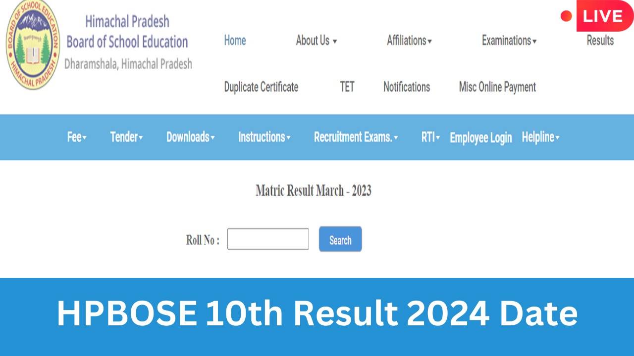 HPBOSE 10th Result 2024: Latest Update on HP Board Matric Results Declaration