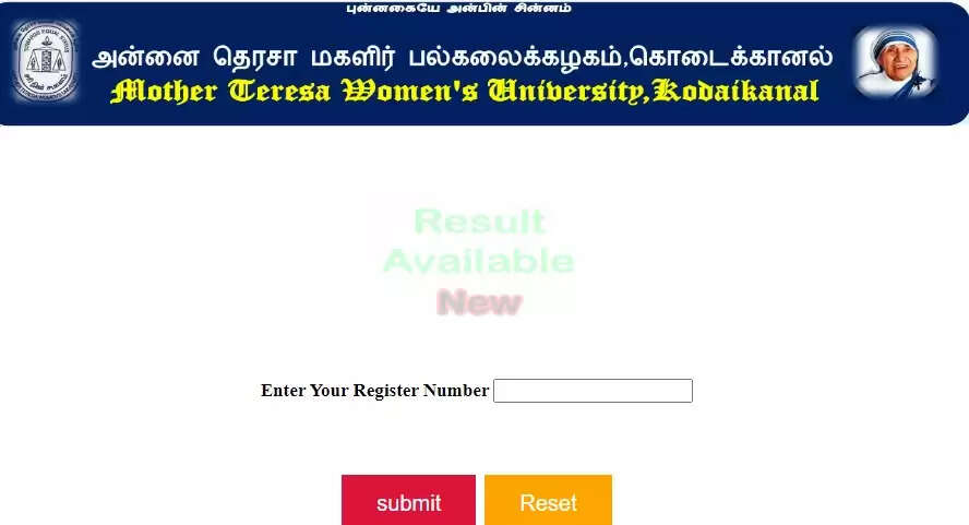 Mother Teresa Women's University Announces PG Results 2024 - Check Yours Now!