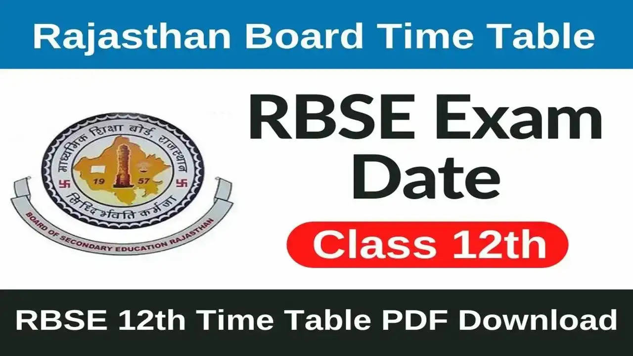 Rajasthan Board Exam Dates 2024 RBSE 10th & 12th Timetable Confirmed