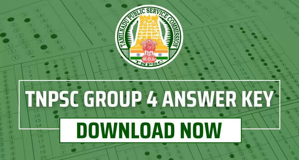 TNPSC CCSE (Group-IV) 2024 Answer Key Released: Check Tentative Answer Key Here