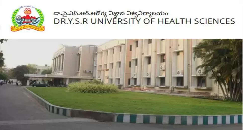 YSR University 2024 UG Results Out Now: Get Your NTRUHS Marksheet Here