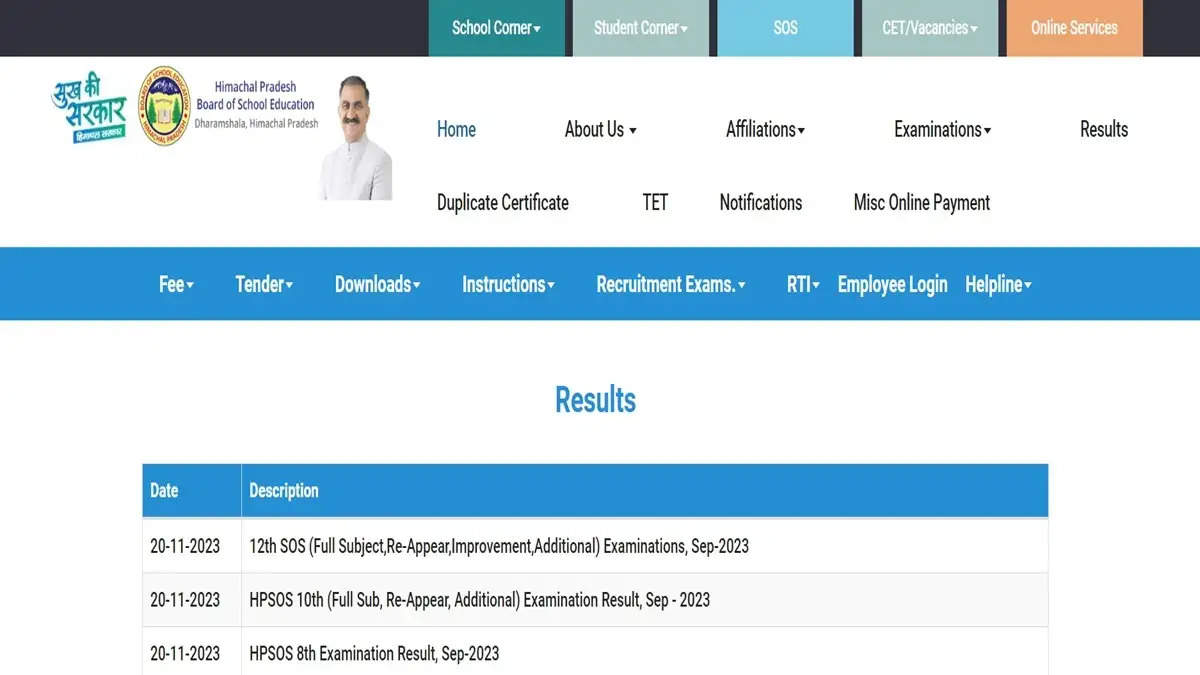 HPBOSE SOS Result 2023 Released: Check Class 8th, 10th, and 12th Results at hpbose.org