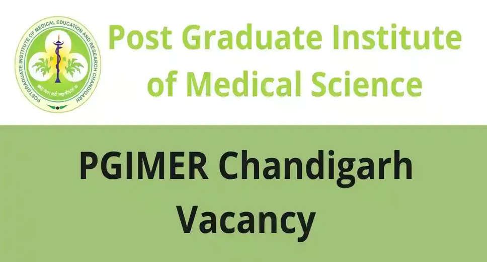 PGIMER Recruitment 2023: A great opportunity has emerged to get a job (Sarkari Naukri) in Postgraduate Institute of Medical Education and Research Chandigarh (PGIMER). PGIMER has sought applications to fill the posts of Senior Resident (PGIMER Recruitment 2023). Interested and eligible candidates who want to apply for these vacant posts (PGIMER Recruitment 2023), can apply by visiting the official website of PGIMER at pgimer.edu.in. The last date to apply for these posts (PGIMER Recruitment 2023) is 13 February 2023.  Apart from this, candidates can also apply for these posts (PGIMER Recruitment 2023) by directly clicking on this official link pgimer.edu.in. If you want more detailed information related to this recruitment, then you can see and download the official notification (PGIMER Recruitment 2023) through this link PGIMER Recruitment 2023 Notification PDF. A total of 2 posts will be filled under this recruitment (PGIMER Recruitment 2023) process.  Important Dates for PGIMER Recruitment 2023  Online Application Starting Date –  Last date for online application - 13 February 2023  PGIMER Recruitment 2023 Posts Recruitment Location  Chandigarh  Details of posts for PGIMER Recruitment 2023  Total No. of Posts- Senior Resident – 2 Posts  Eligibility Criteria for PGIMER Recruitment 2023  Senior Resident - MBBS, MS degree from recognized institute with experience  Age Limit for PGIMER Recruitment 2023  The age of the candidates will be valid 45 years.  Salary for PGIMER Recruitment 2023  Senior Resident – As per Norms  Selection Process for PGIMER Recruitment 2023  Will be done on the basis of written test.  How to apply for PGIMER Recruitment 2023  Interested and eligible candidates can apply through the official website of PGIMER (pgimer.edu.in) by 13  February 2023. For detailed information in this regard, refer to the official notification given above.  If you want to get a government job, then apply for this recruitment before the last date and fulfill your dream of getting a government job. You can visit naukrinama.com for more such latest government jobs information.