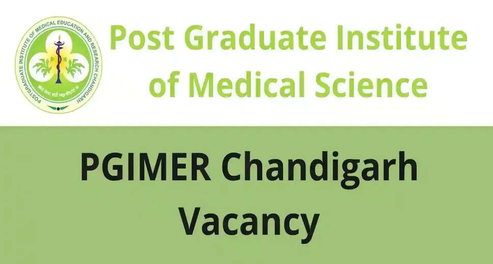 PGIMER Recruitment 2023: Apply for Junior Research Fellow Vacancies The Postgraduate Institute of Medical Education and Research (PGIMER), Chandigarh has released a notification for the recruitment of Junior Research Fellow (JRF) for the year 2023. The interested candidates can apply for the vacancy either online or offline before the last date, 09/03/2023. PGIMER Recruitment 2023 Details Job Title: Junior Research Fellow Total Vacancy: Various Posts Salary: Rs.31,000 - Rs.31,000 Per Month Job Location: Chandigarh Last Date to Apply: 09/03/2023 Official Website: pgimer.edu.in Qualification for PGIMER Recruitment 2023 The interested candidates who are willing to apply for PGIMER Recruitment 2023 should possess the following educational qualification: M.Sc. in relevant field For more information about eligibility criteria, please visit the official website. PGIMER Recruitment 2023 Vacancy Count The PGIMER Recruitment 2023 vacancy count is various. The selected candidates will be placed as Junior Research Fellows in PGIMER, Chandigarh. PGIMER Recruitment 2023 Salary The salary for the role of Junior Research Fellow in PGIMER Recruitment 2023 will be Rs.31,000 - Rs.31,000 Per Month. Job Location for PGIMER Recruitment 2023 The selected candidates for PGIMER Recruitment 2023 will be placed in Chandigarh. The last date to apply for the recruitment is 09/03/2023. PGIMER Recruitment 2023 Apply Online Last Date The eligible candidates can apply for PGIMER Recruitment 2023 online/offline before the last date, 09/03/2023. Interested candidates are advised to read the instructions before applying for the vacancy. Steps to Apply for PGIMER Recruitment 2023 Follow the steps mentioned below to apply for the PGIMER Recruitment 2023: Step 1: Visit the official website of PGIMER, pgimer.edu.in. Step 2: Search for the PGIMER official notification. Step 3: Read the details and check the mode of application. Step 4: As per the instructions, apply for the PGIMER Recruitment 2023.