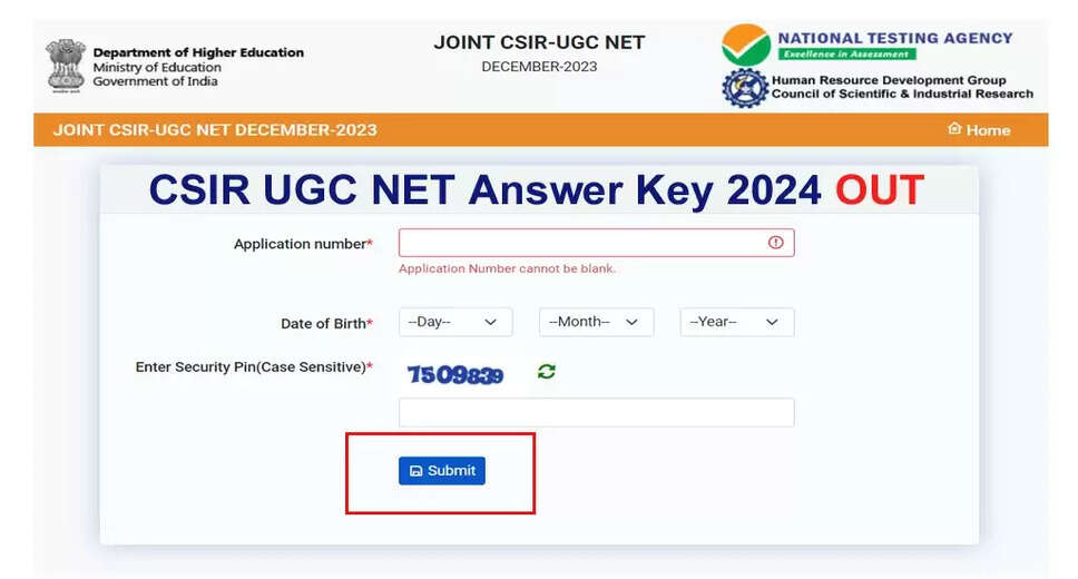 Csir ugc net answer key 2023 released check subject wise answer keys here