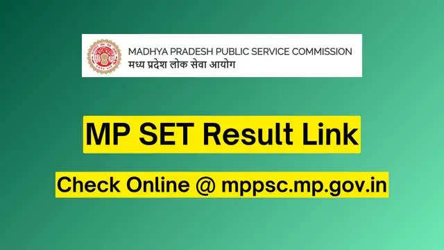 MP SET 2023 Result Out: Download Scorecard & Merit List Now